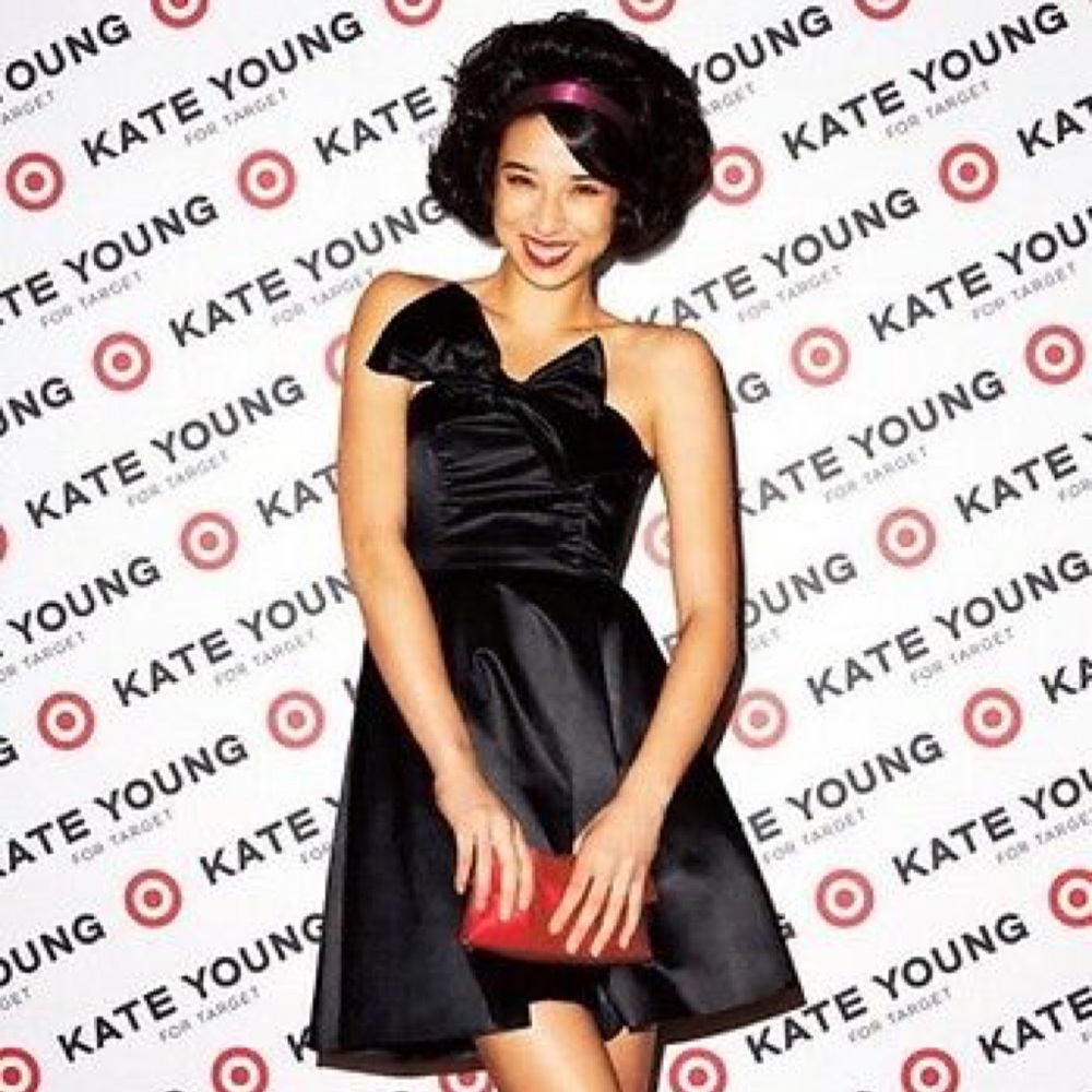 Kate Young for Target Black Bow Strapless Dress